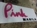 acrylic signage| pink manila