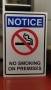 photoluminescent signs no smoking