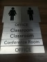 stainless comfort room sign
