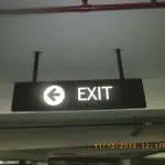 Outdoor directional signage in Makati reads KEEP RIGHT with right arrow, timestamped 11/12/2014 12:23PM by M&G Global Ads.