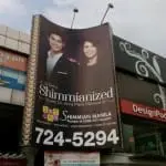 Outdoor billboard signage for Shimmianized with Dr. Anna Marie Montes, aesthetic services, Makati location by M&G Global Ads.