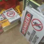 Indoor safety signage FIRE EXIT, NO SMOKING, DANGER signs in Makati, plastic or metal material by M&G Global Ads.