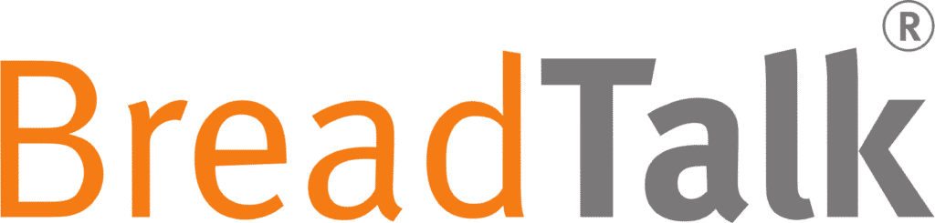 BreadTalk building signage logo, orange Bread and grey Talk with ® symbol, signage in BGC by M&G Global Ads.