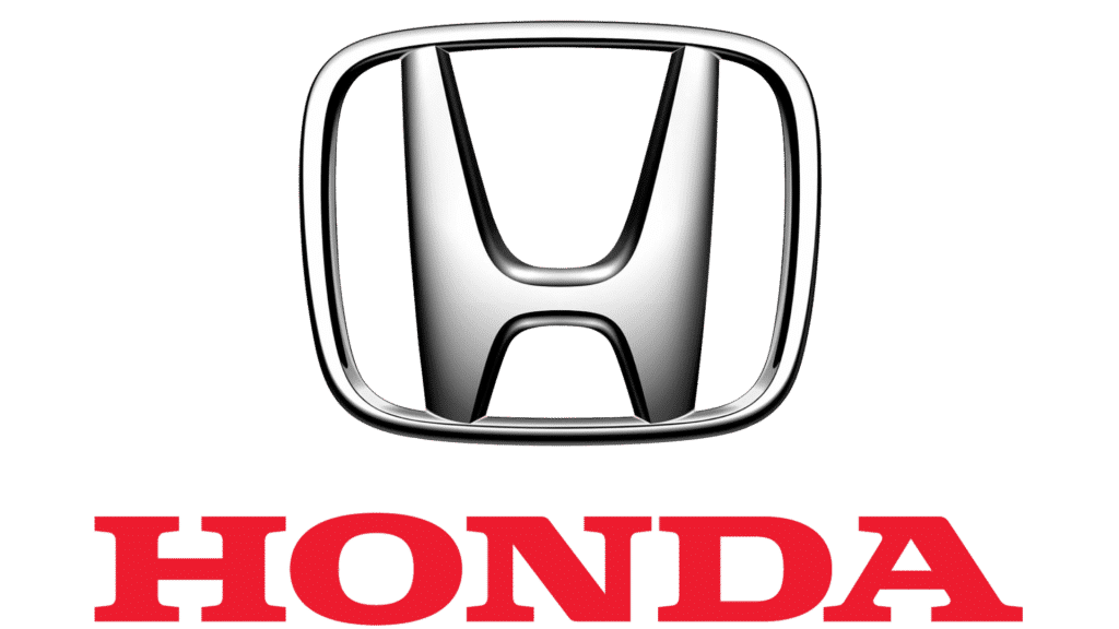 Honda dealership outdoor signage with metallic logo and red letters in Quezon City, by M&G Global Ads.