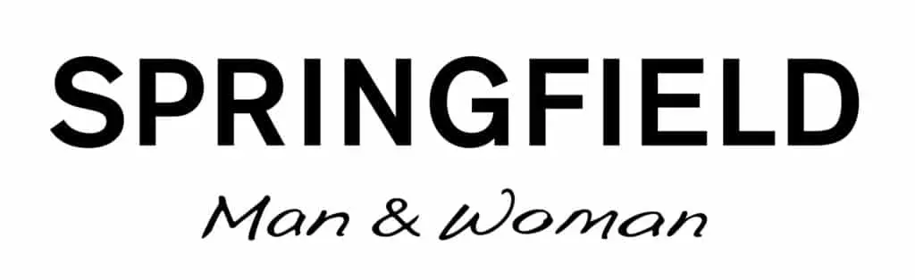 Indoor acrylic signage for SPRINGFIELD Man & Woman at Makati, featuring bold and cursive fonts on white by M&G Global Ads.