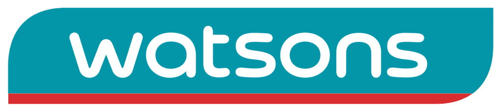 Watsons acrylic building signage logo in lowercase white on teal with red underline, for Makati, by M&G Global Ads.