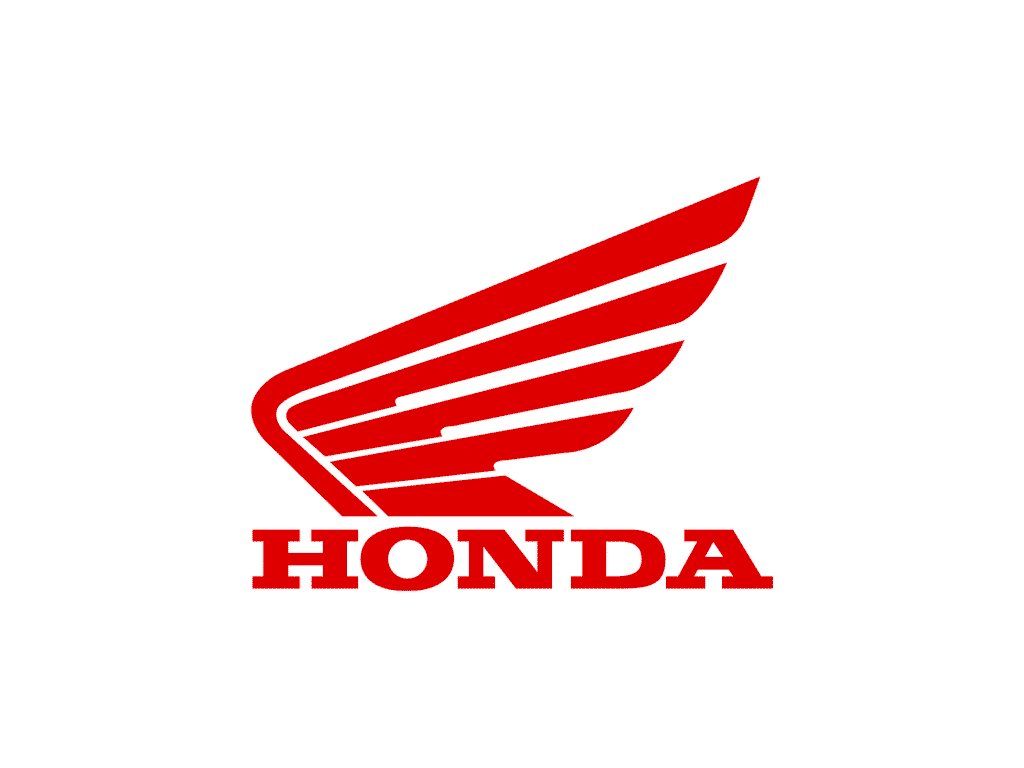 Acrylic building signage for HONDA with red wing logo and bold letters, white background, Makati location by M&G Global Ads.