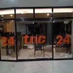 LED and vinyl signage for TNC internet cafe in Makati, displaying OPEN 24 HOURS by M&G Global Ads.