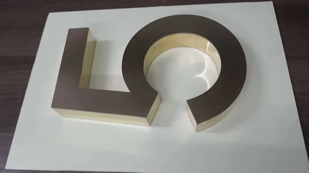 3D building signage letter L and curved shape on display in Makati, Metro Manila, by M&G Global Ads.