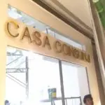 Outdoor metallic storefront signage for CASA CONSUN in gold letters, Makati location, by M&G Global Ads.