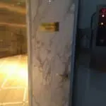 Fire Command Center indoor signage on a marble door in Makati, with buttons and display, by M&G Global Ads.