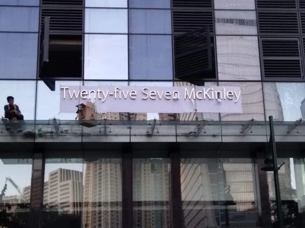 building signage | sign maker Taguig | twenty five seven mckinley