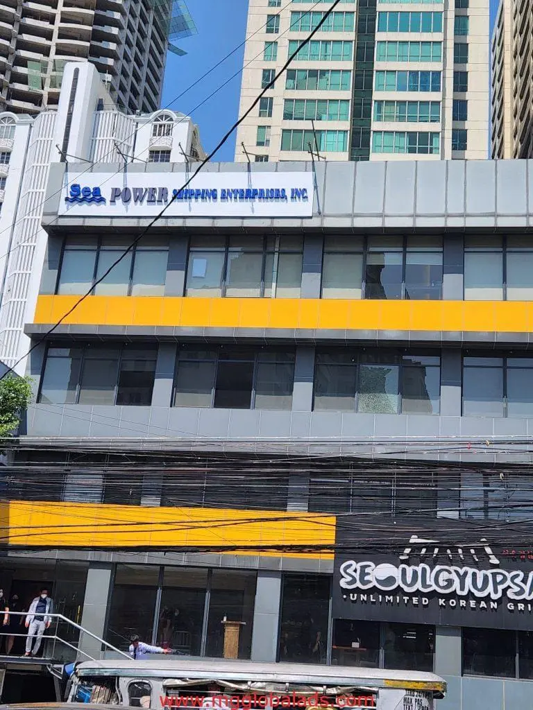 Acrylic signage for SEA POWER Shipping Enterprises Inc. & SEOULGYUPSAL Unlimited Korean in Makati, by M&G Global Ads.