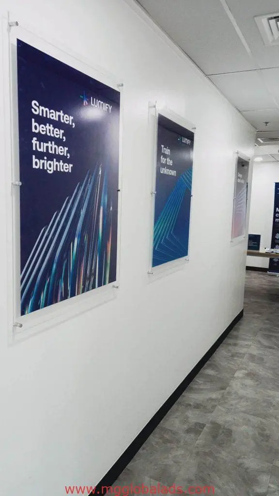 Office wall signage in Mandaluyong with motivational quotes, modern look and gray flooring by M&G Global Ads.