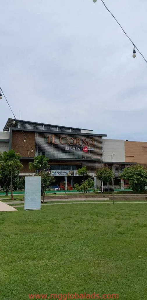 Il Corso Filinvest Life Mall outdoor billboard signage in Mandaluyong, with greenery and clouds, by M&G Global Ads.