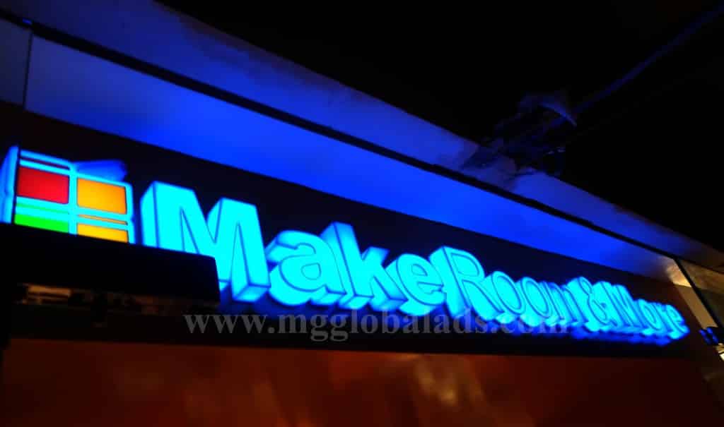 LED signage for Make Room to Move with logo and website in Makati, by M&G Global Ads.