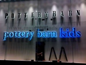 Pottery Barn Sign and Signages