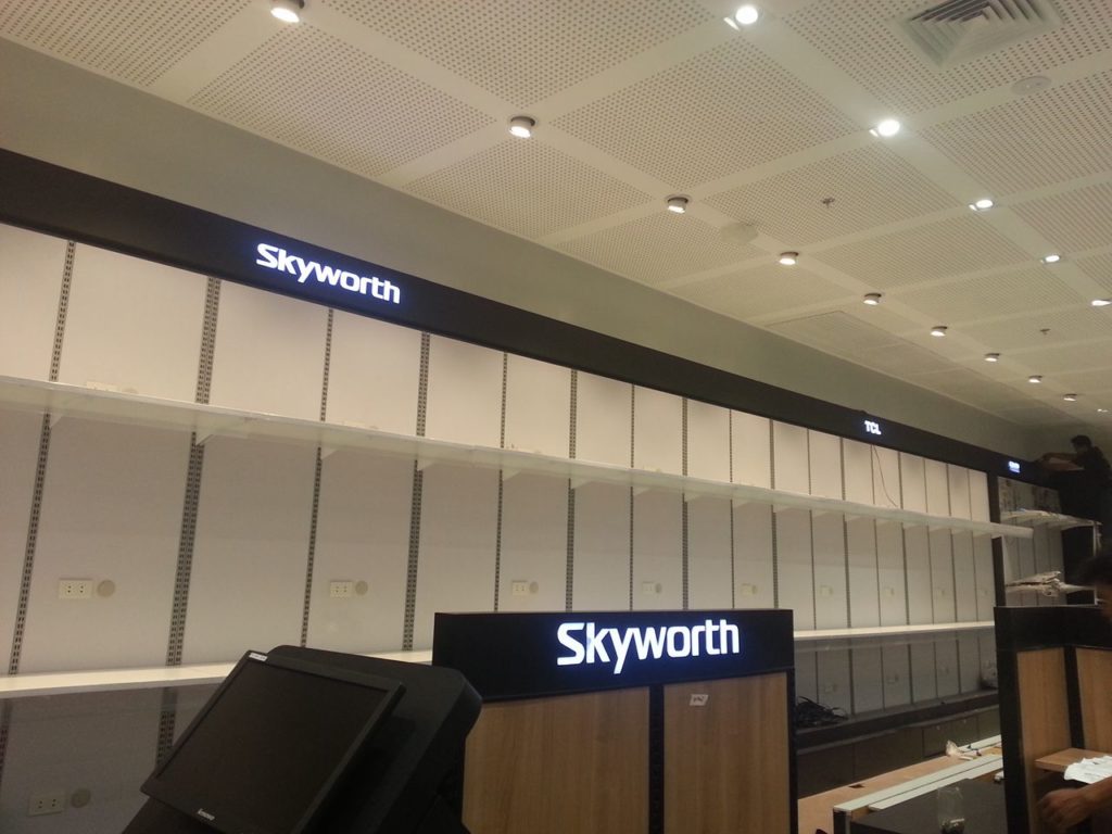 sm store acrylic signage