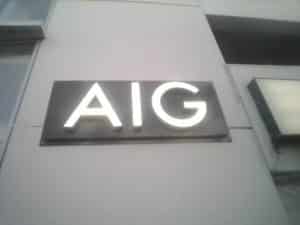 AIG |acrylic signage | building sign