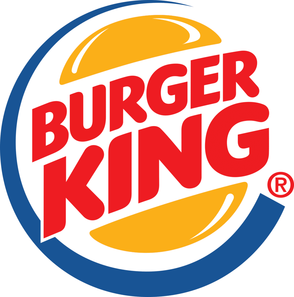 Burger King outdoor signage lightbox in Makati, bold red “BURGER KING” logo, yellow buns, blue oval by M&G Global Ads.