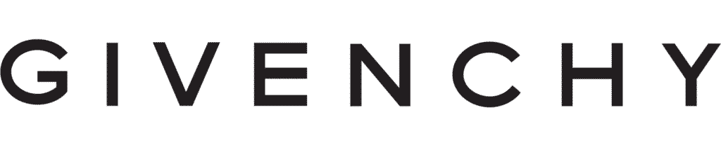 Acrylic signage for Givenchy in bold black letters on white, luxury brand logo display in Makati by M&G Global Ads.