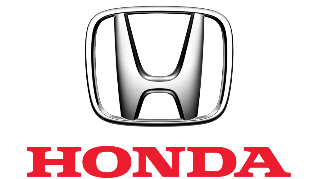 Honda dealership outdoor signage with metallic logo and red letters in Quezon City, by M&G Global Ads.