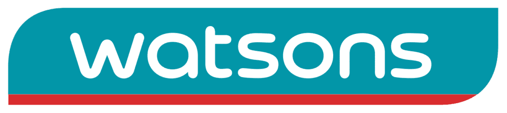 Watsons acrylic building signage logo in lowercase white on teal with red underline, for Makati, by M&G Global Ads.