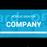 Acrylic sign wall for company