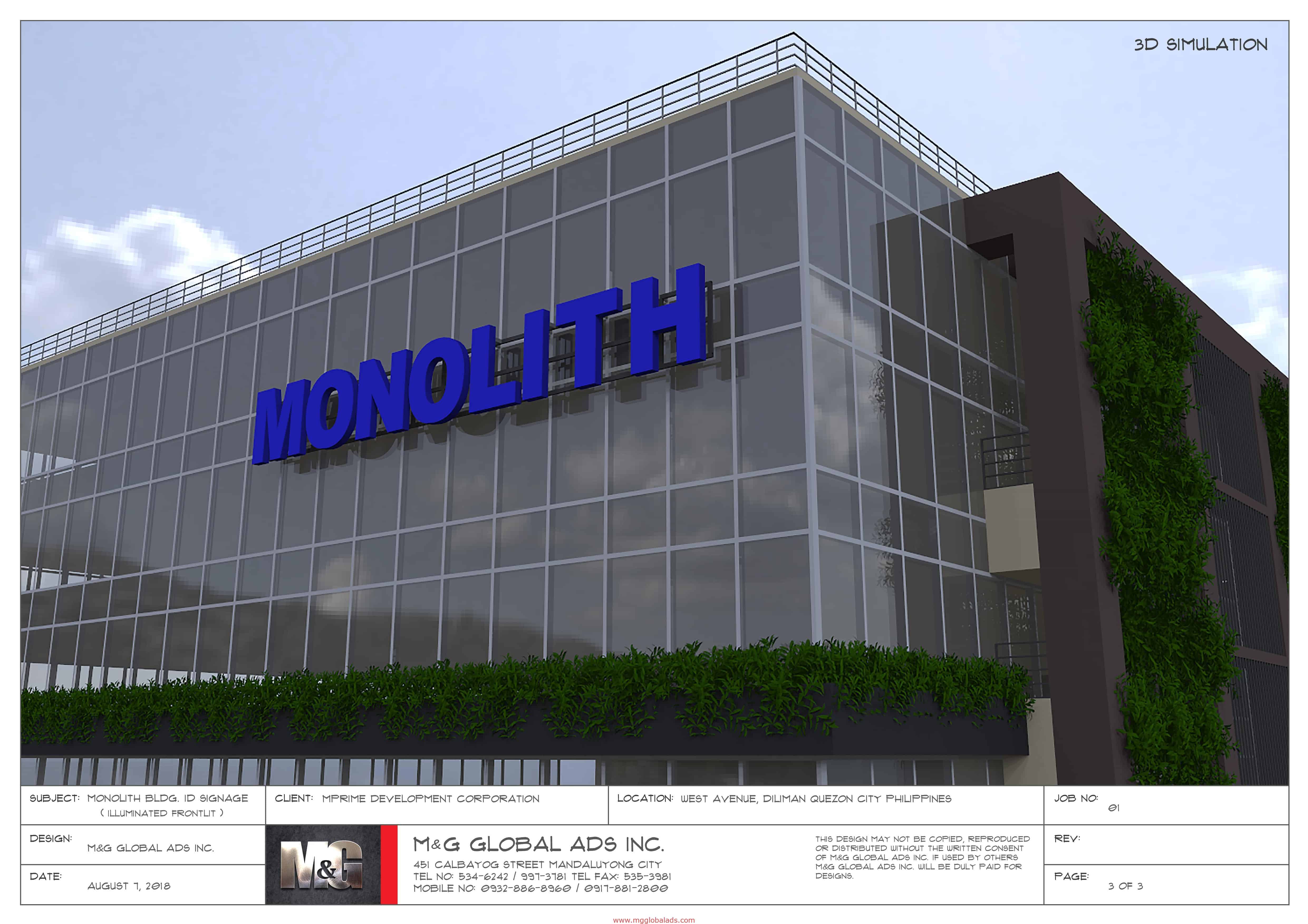 Monolith signage | signage design | 3d design |2