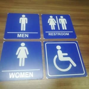 reflectorized signs| rest room sign | sign maker