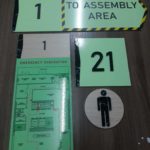 photoluminescent sign | evacuation map| room signs