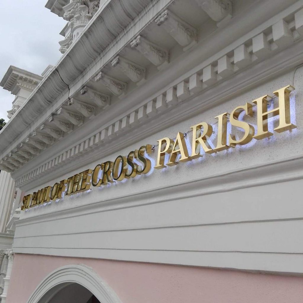 church sign | brass signage | st Paul Parish