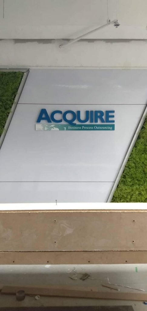 acrylic sign | office sign | Acquire