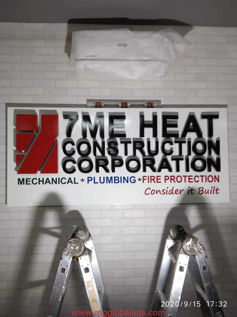 acrylic signage | sign maker | 7Me heat