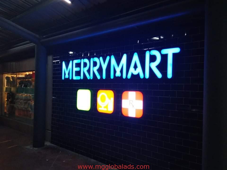 acrylic signage | sign maker | merry mart