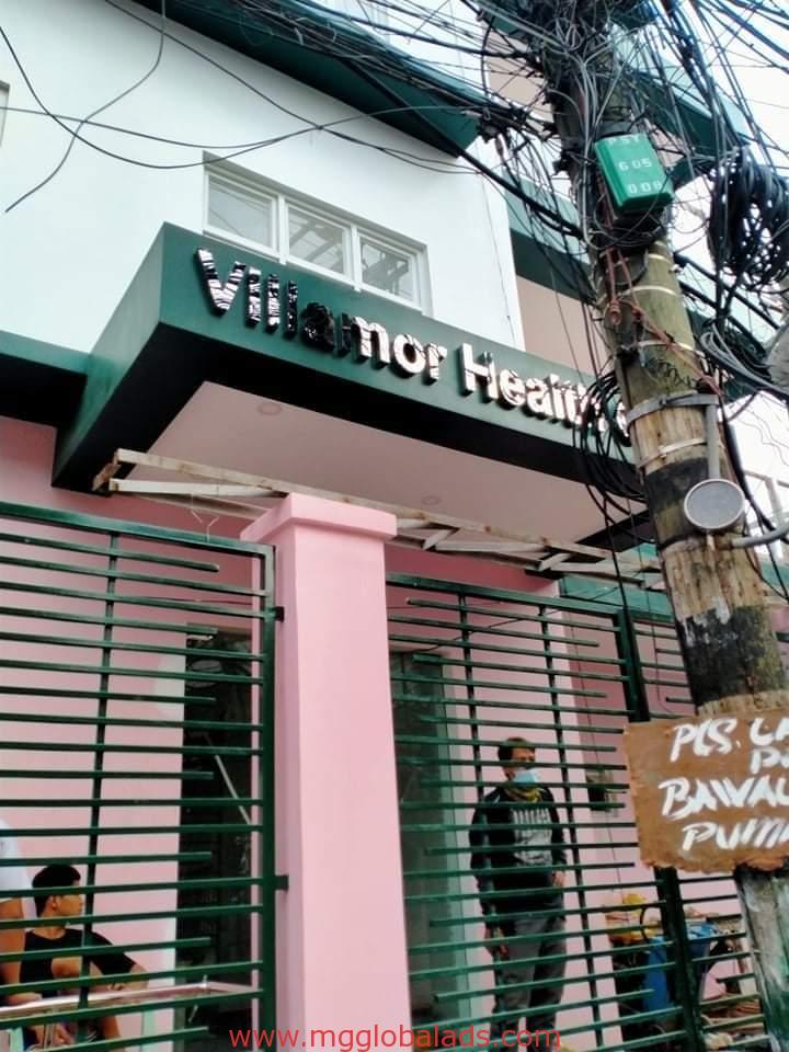 building sign | sign maker | Villamor health clinic