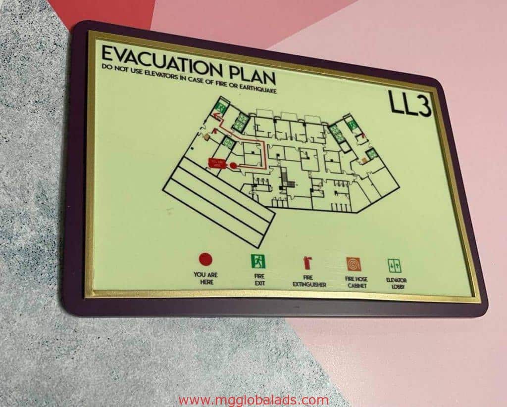 evacuation plan | sign maker | photoluminescent