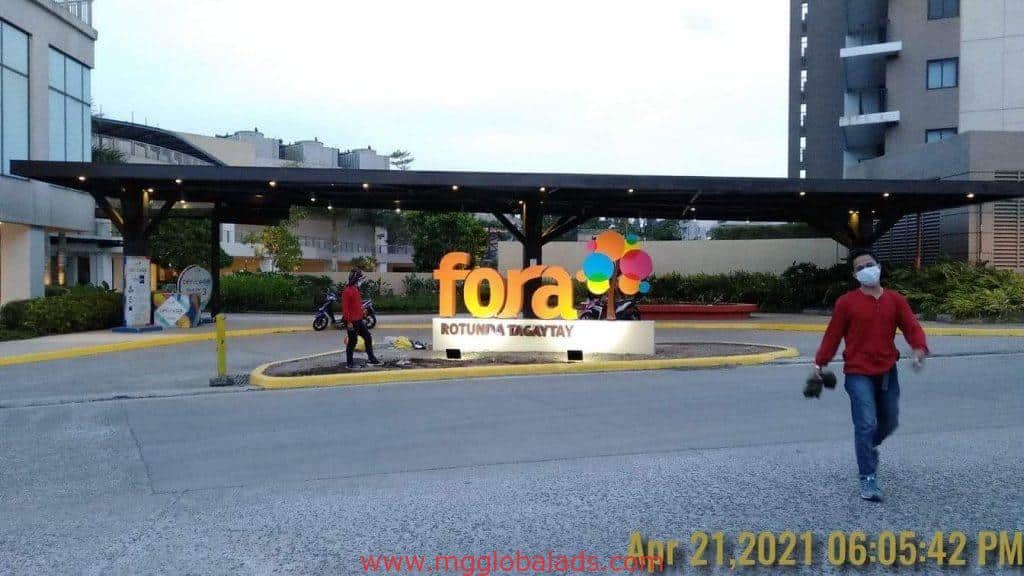 pedestal sign | outdoor sign | fora tagaytay