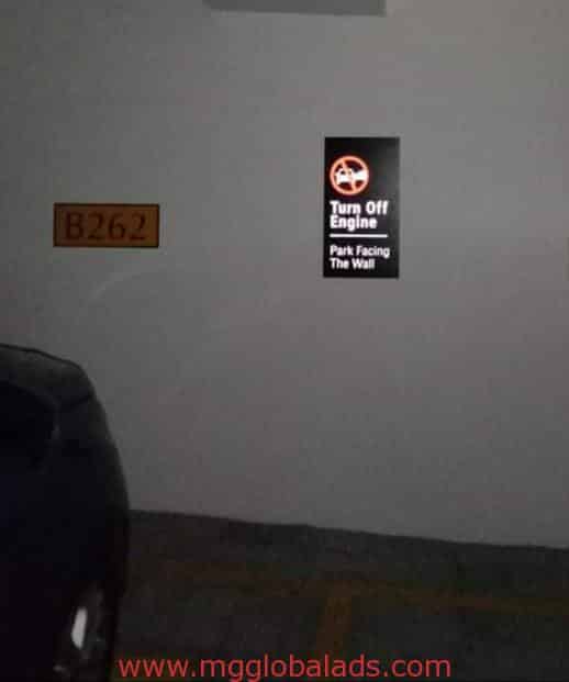 parking sign | sign maker | photoluminescent sign