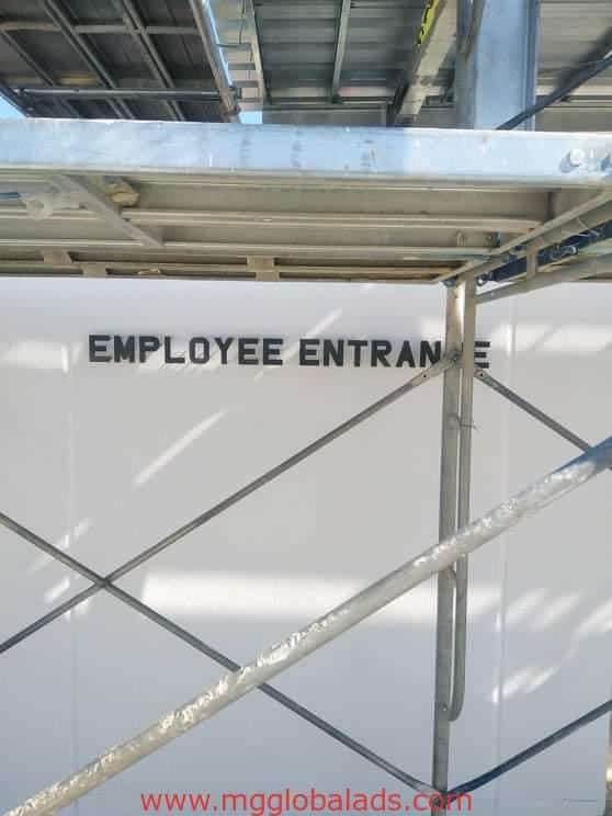 employee entrance| acrylic sign | signage