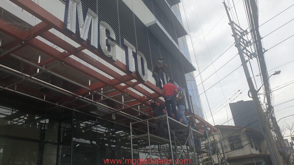 building sign | sign maker philippines| MG Tower