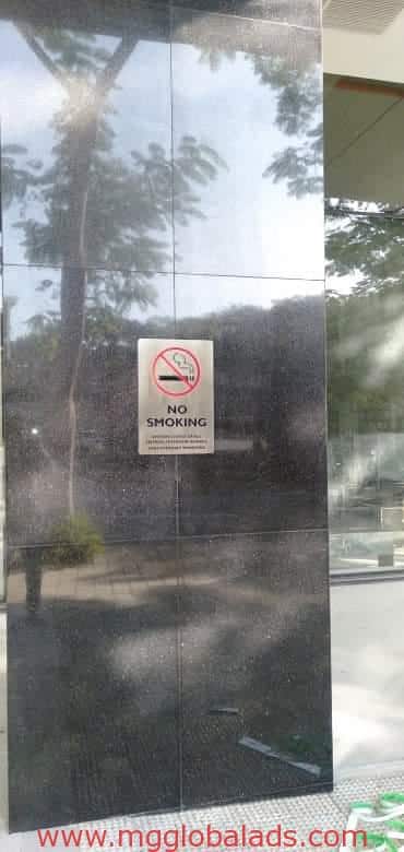 no smoking sign | stainless engrave | signage