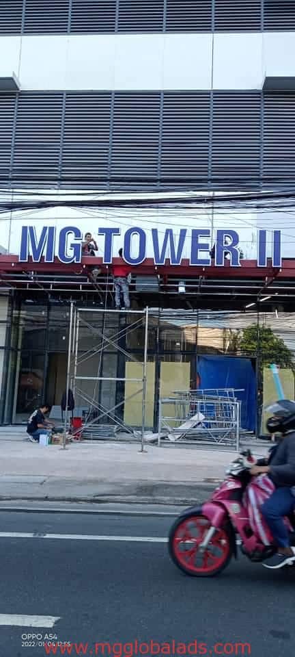 building sign | sign maker philippines| MG Tower