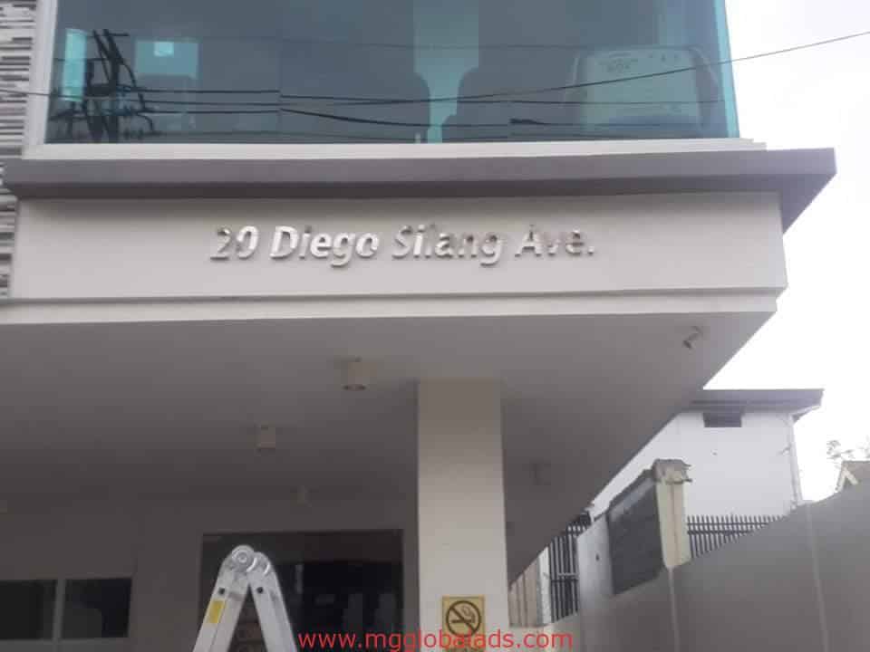 stainless signage | stainless address | sign maker