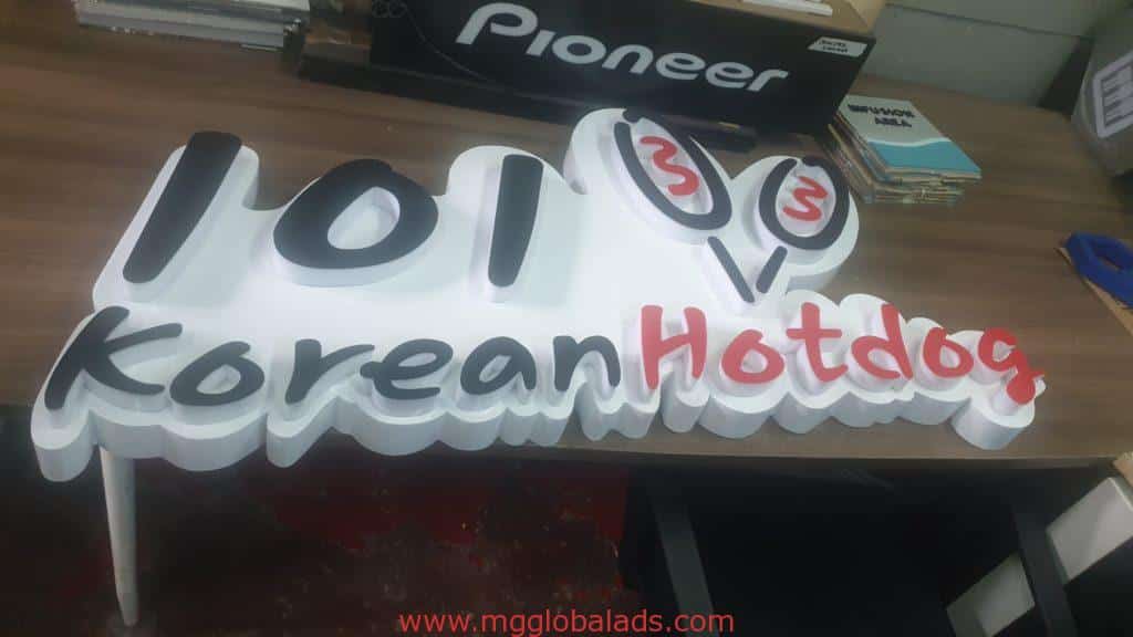 korean hotdog | acrylic sign | sign maker