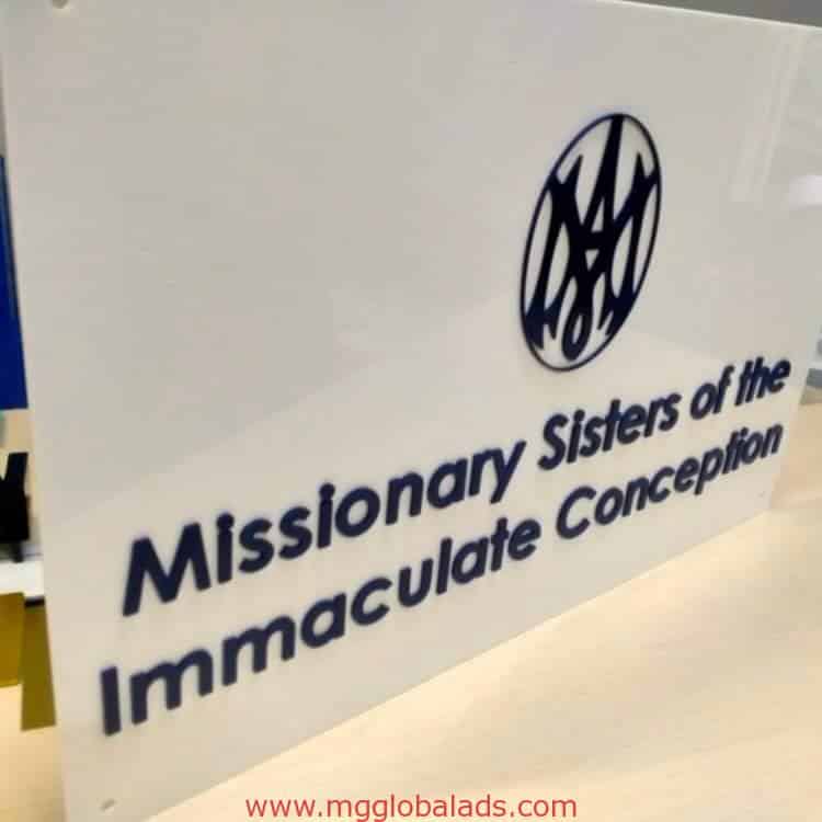 office signage | acrylic sign | missionary Convent