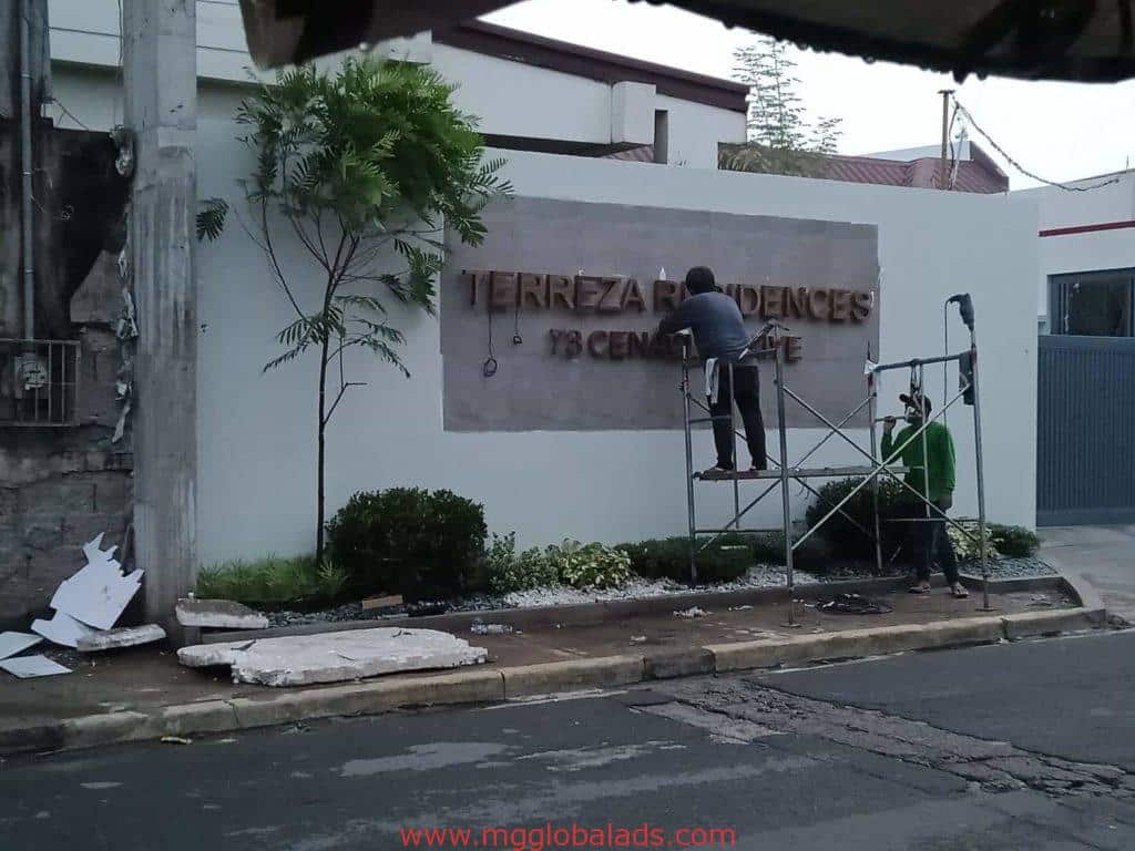 brass sign | Terreza Residences