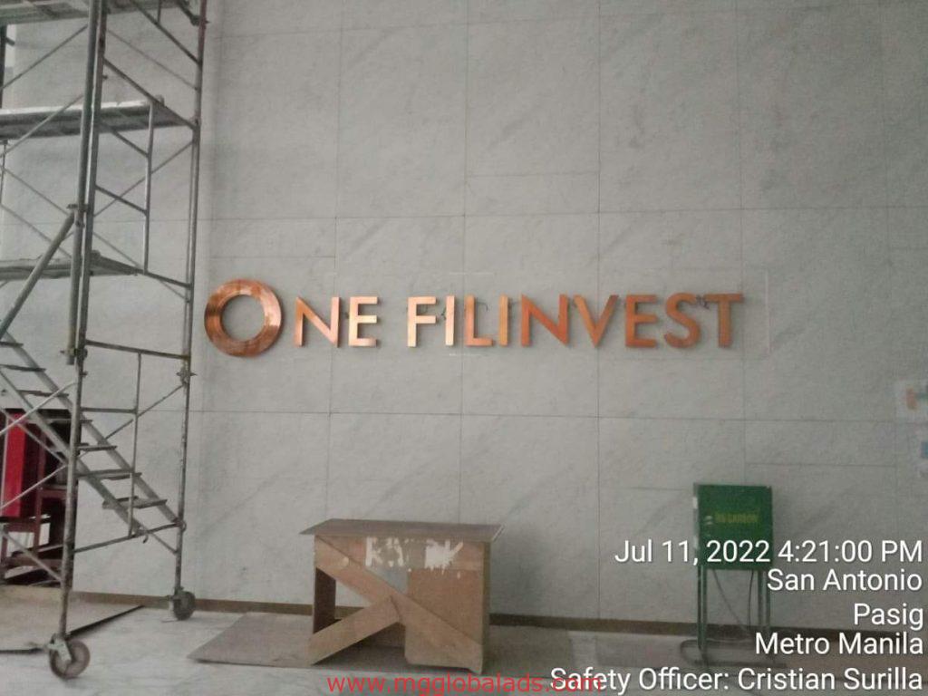 Copper sign | one filinvest