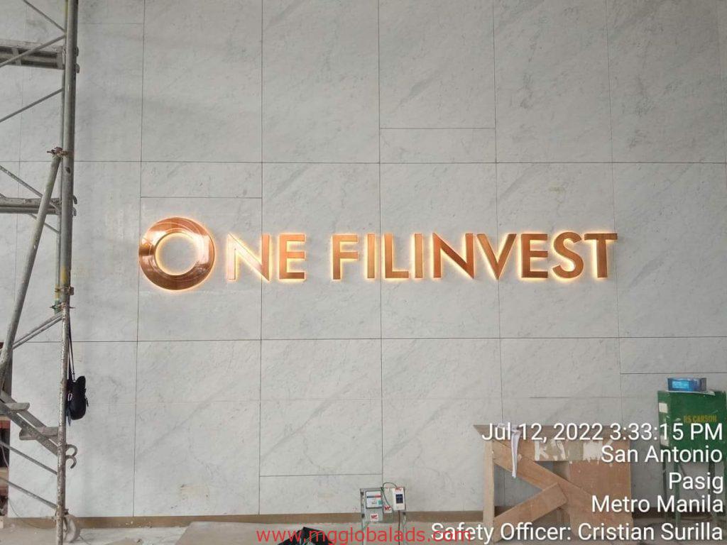 Copper sign | one filinvest