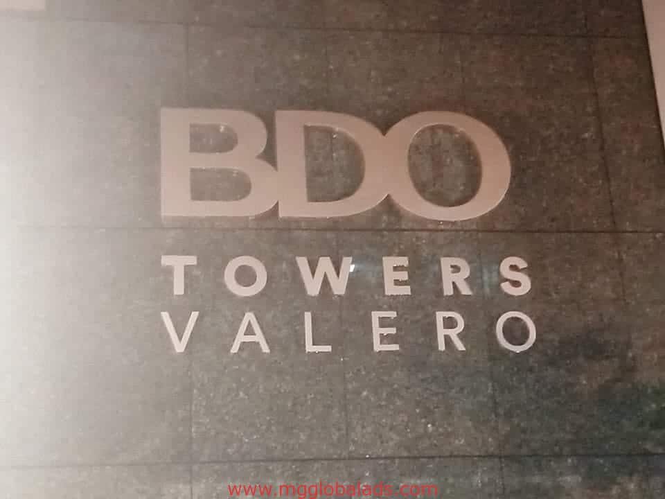 Acrylic sign | BDO